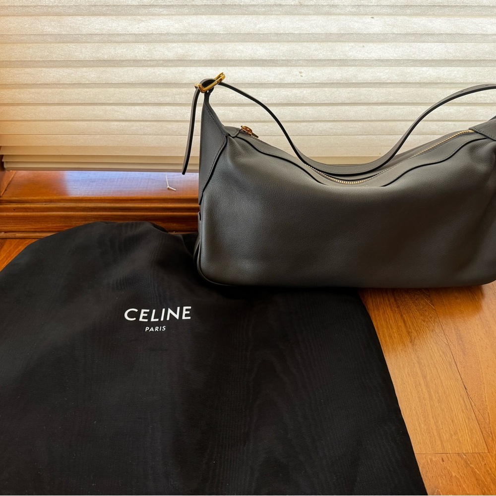 Celine gray medium Romi Leather Women's Bag - Picture 2 of 7